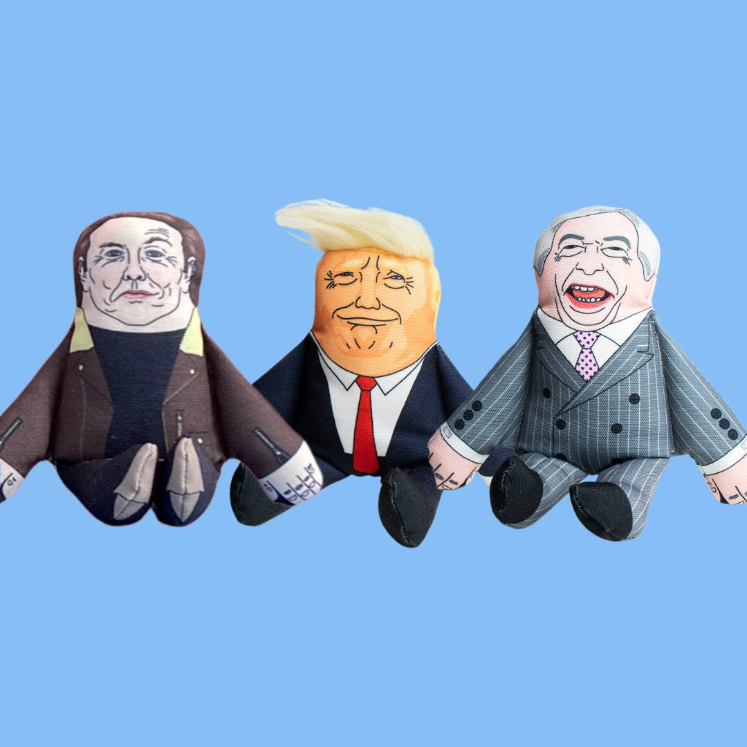 Three 'Musk'eteers - Donald, Elon + Nigel Dog Toy Bundle